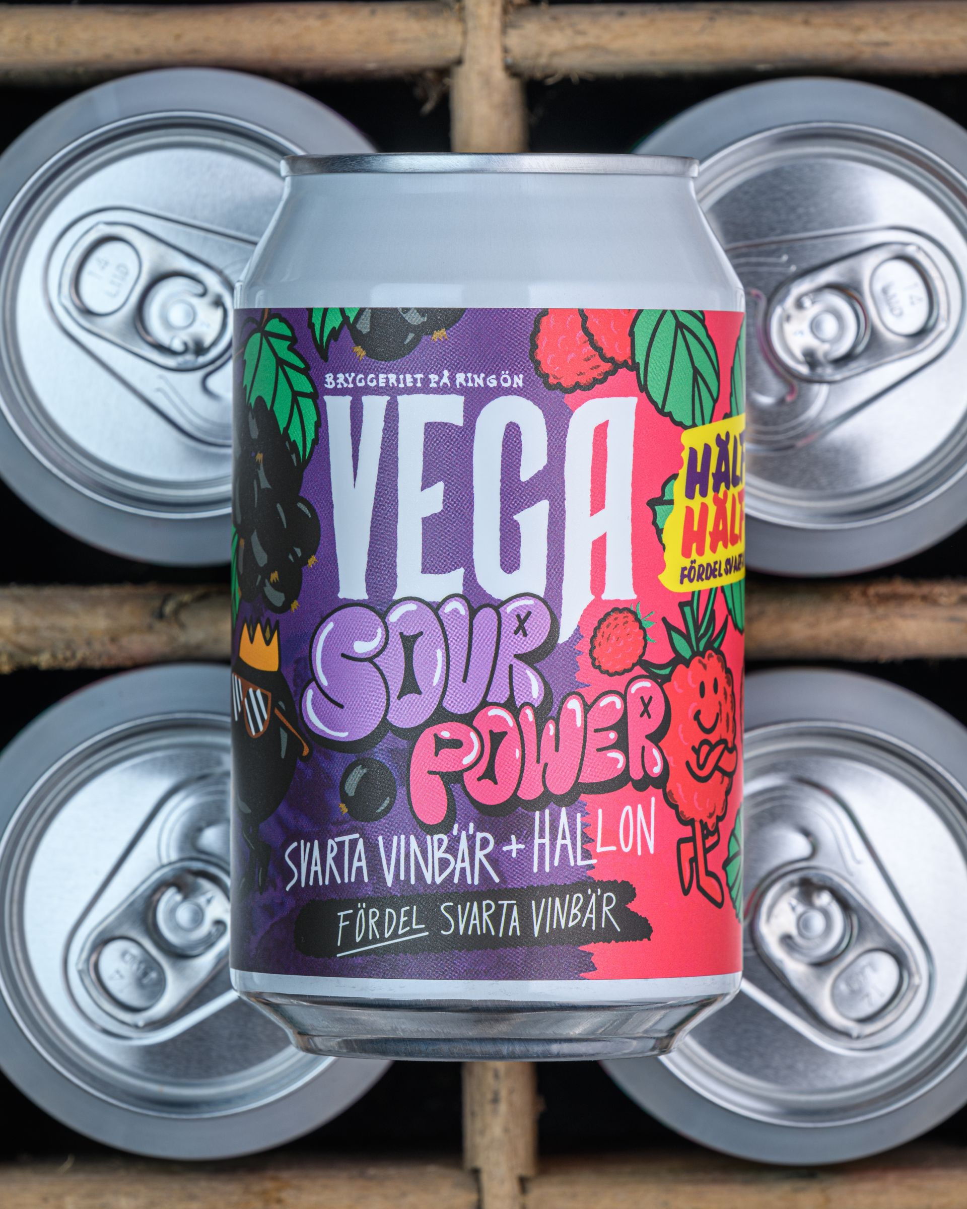 Sour Power Svarta Vinbär / Hallon
